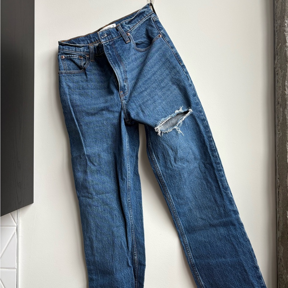 Abercrombie & Fitch Women's Blue Straight Leg Jeans